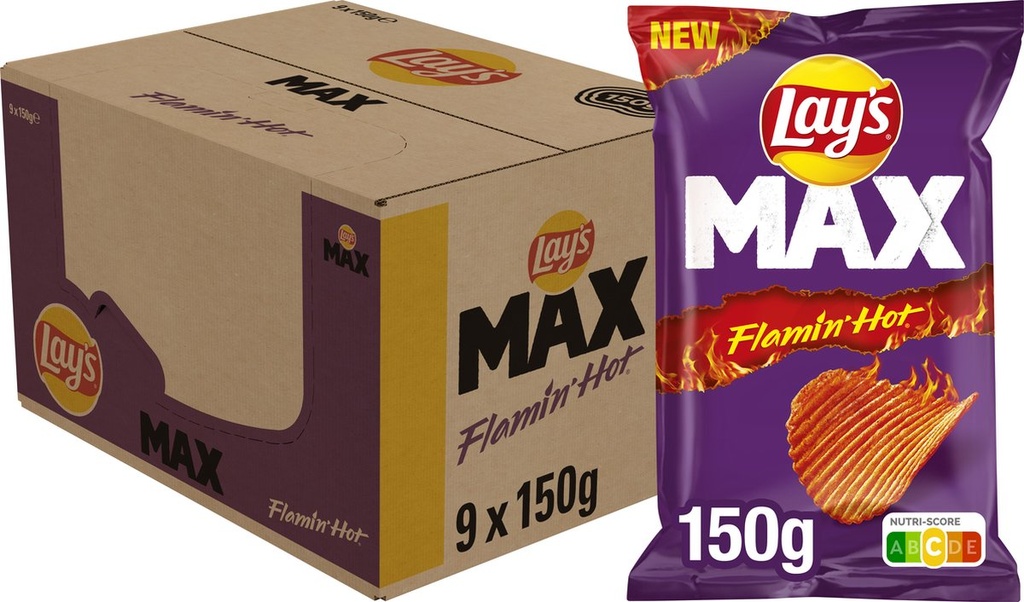 LAYS FLAMIN'HOT 150G RIBBEL(9)