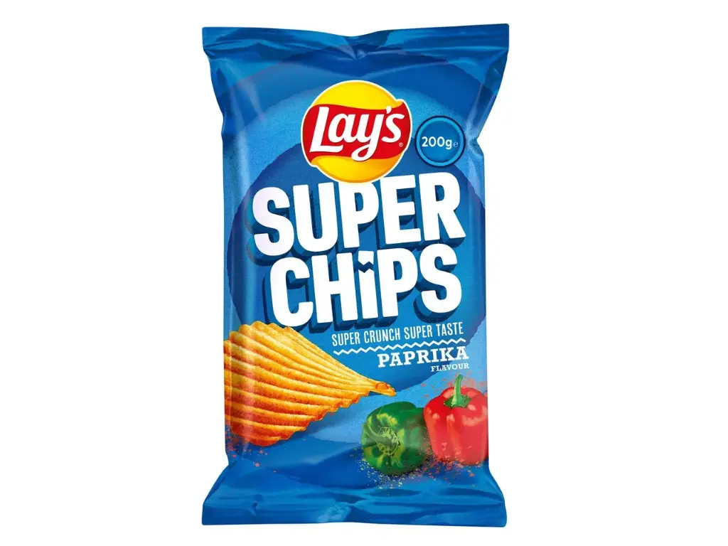 LAYS SUPER CHIPS PAPRIKA 200GR