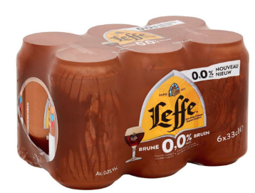 LEFFE 0.0% BRUIN CANS 0.33 (6)