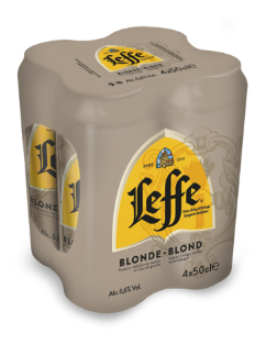 LEFFE BLOND CANS 0.5 (4)