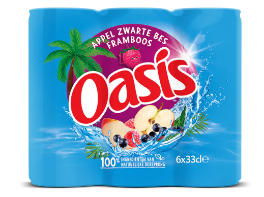 OASIS CANS 0.33 APPEL/FRAMB (6