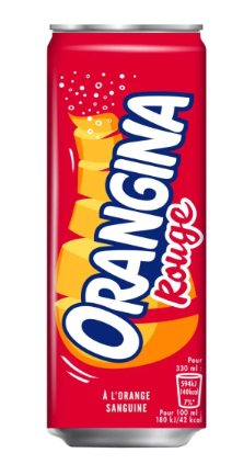 [26322_S] ORANGINA CANS 0.33 ROUGE